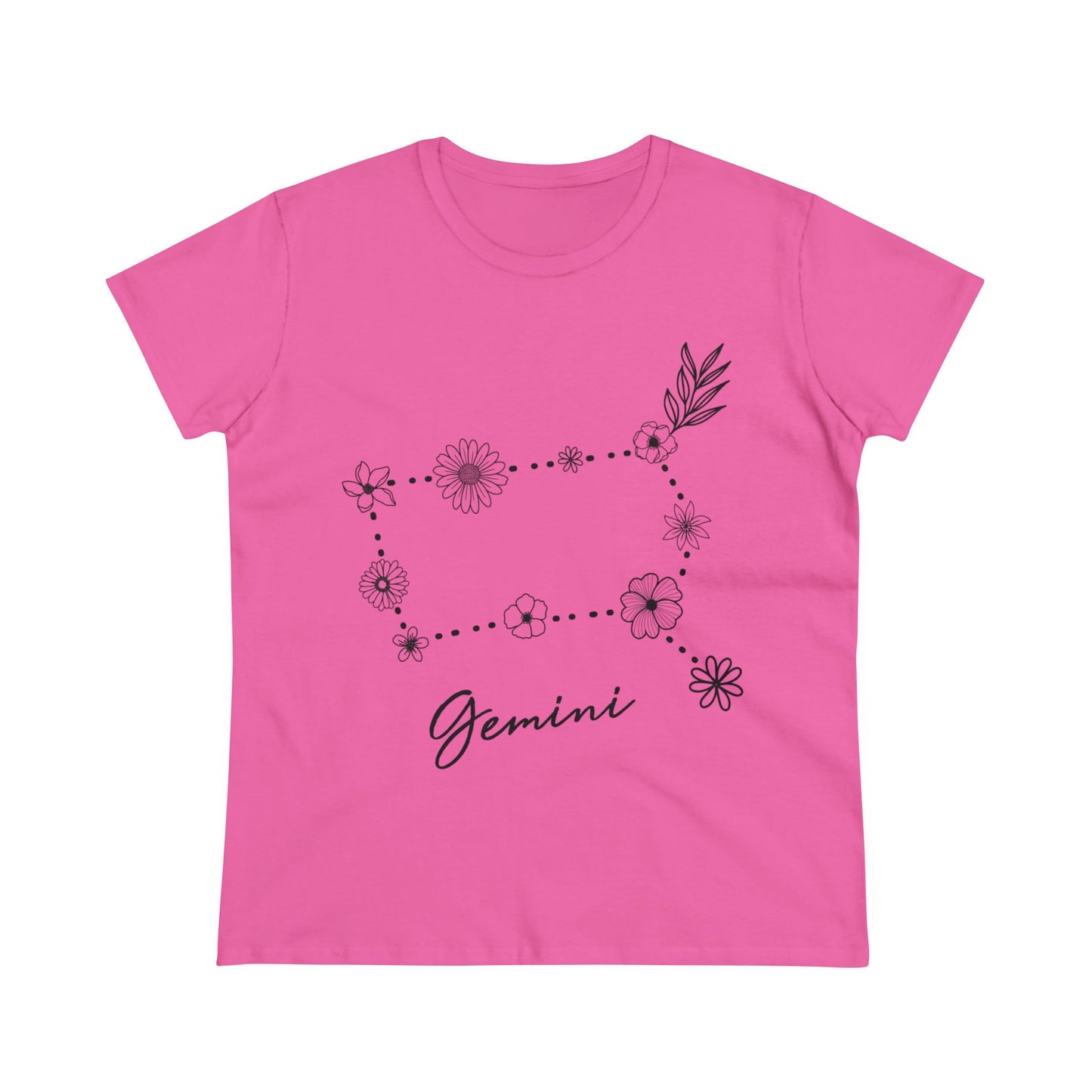 Flower Constellation - Gemini - Astrology - Women's Midweight Cotton Tee