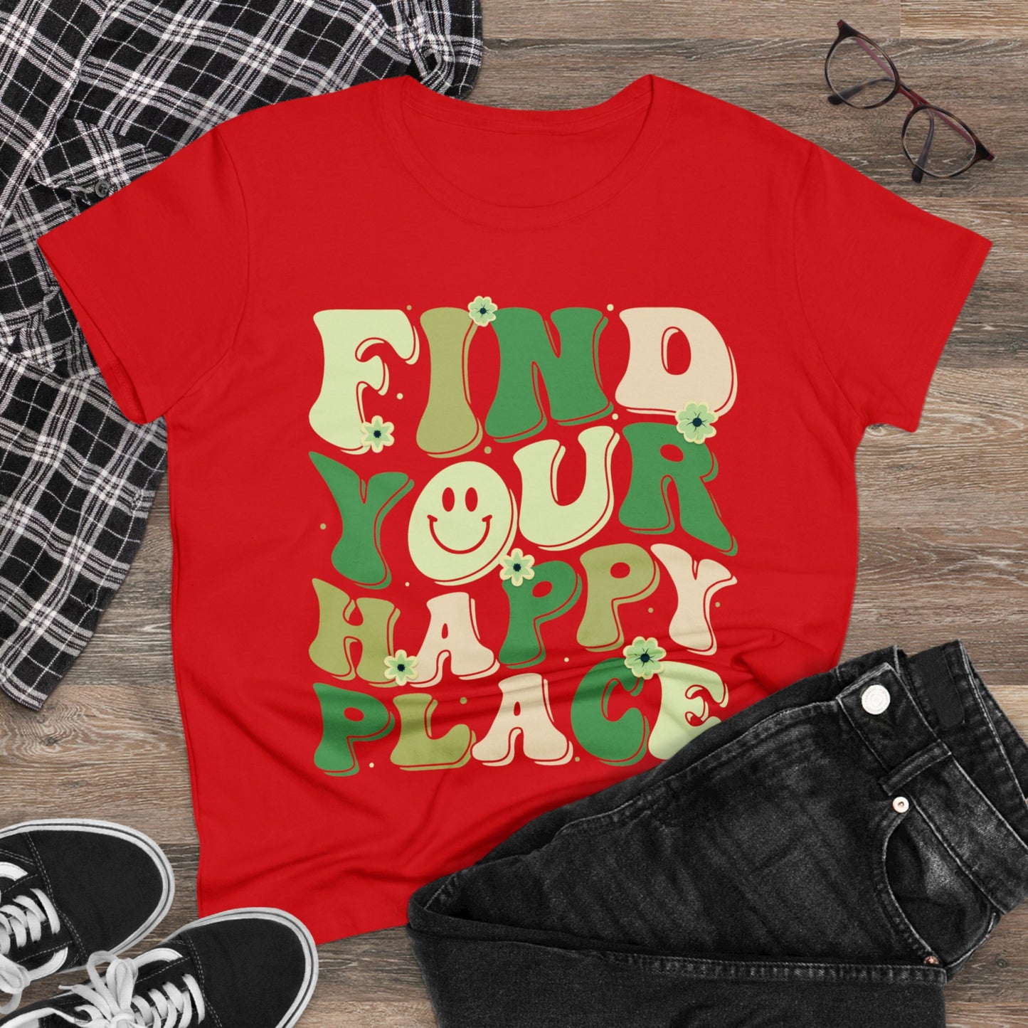 Find Your Happy Place - Gardening - Women's Midweight Cotton Tee