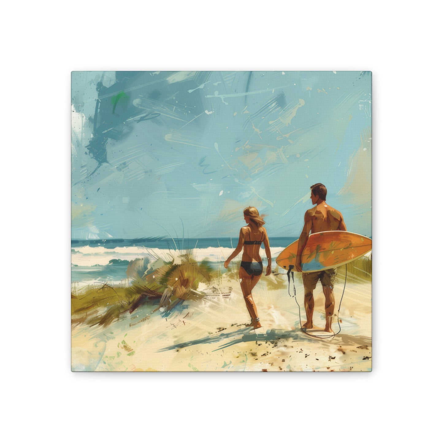 Beach and Surf  - Canvas Stretched, 0.75"