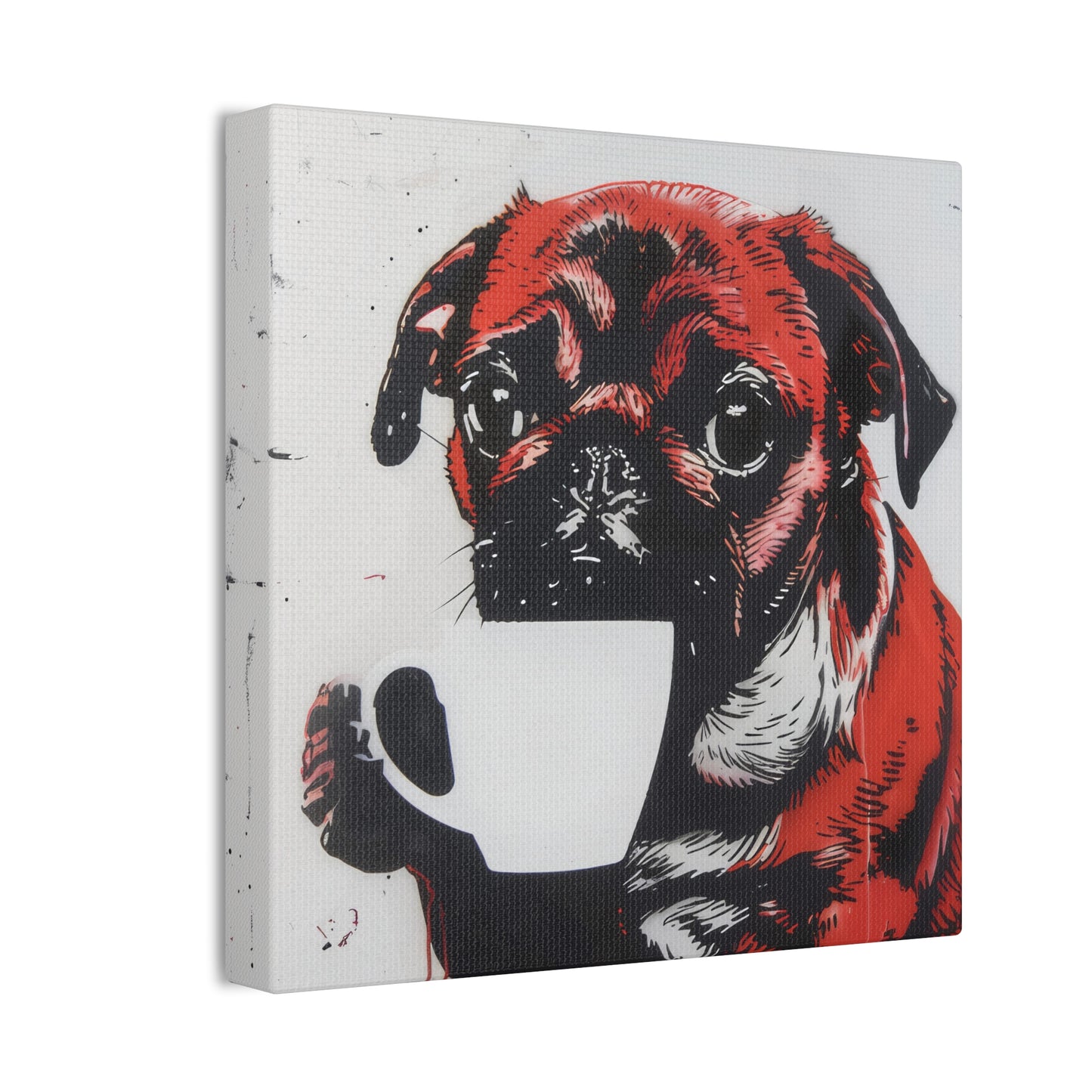 Coffee Dog - Canvas Stretched, 0.75"