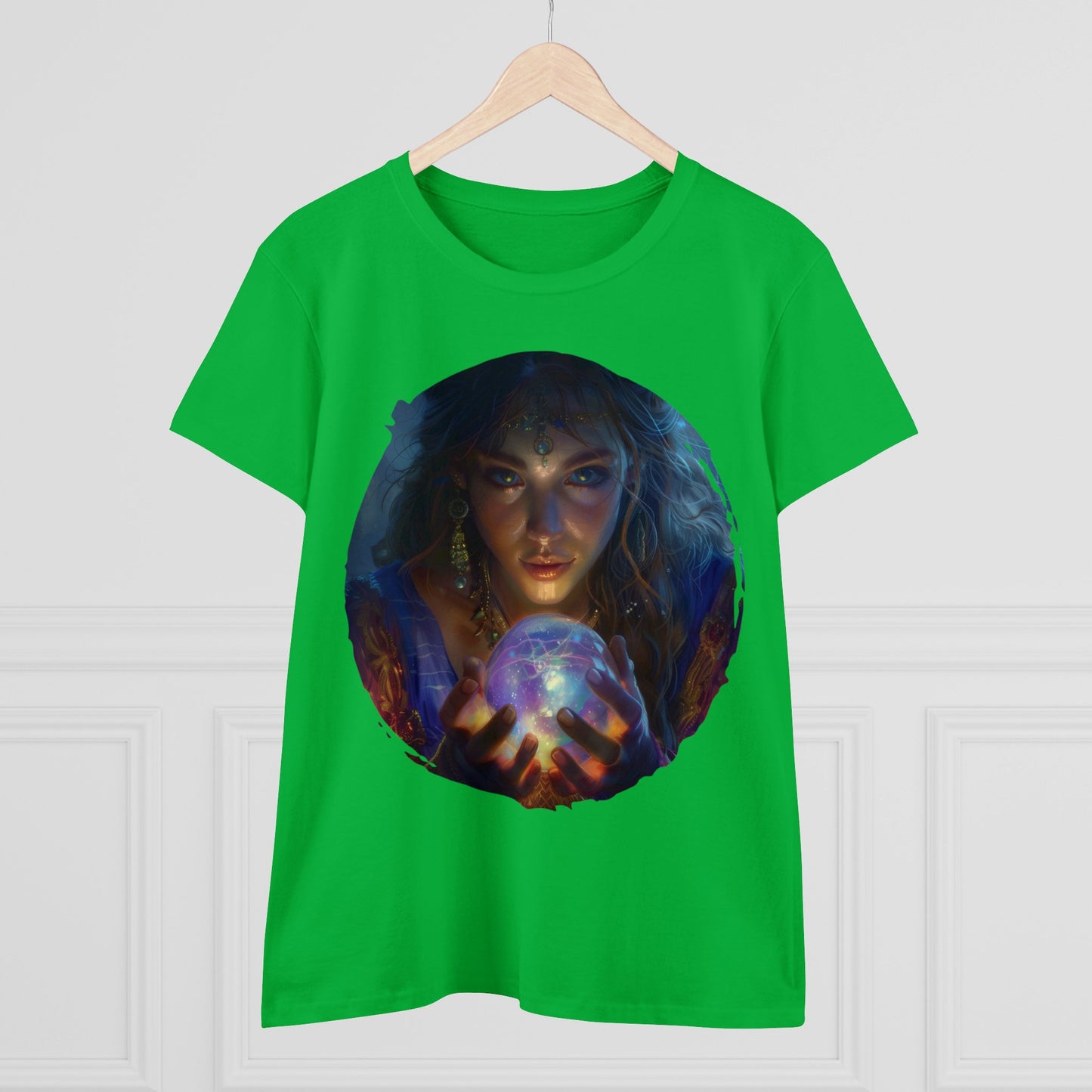 Crystal Ball - Mysticism - Women's Midweight Cotton Tee