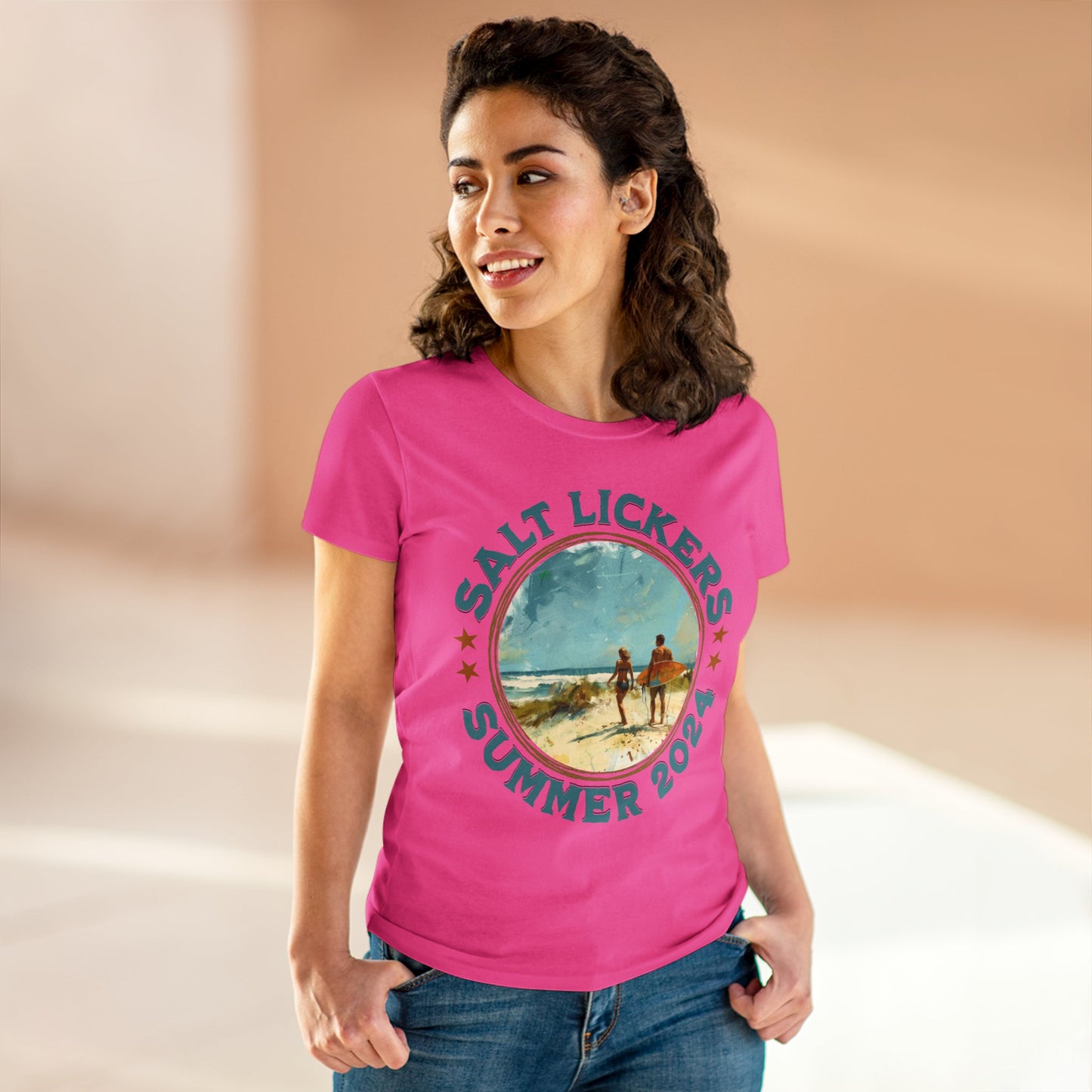 Surfing - Women's Midweight Cotton Tee