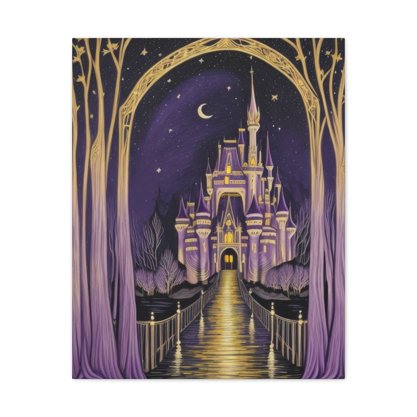 Purple Castle - Canvas Stretched, 0.75"