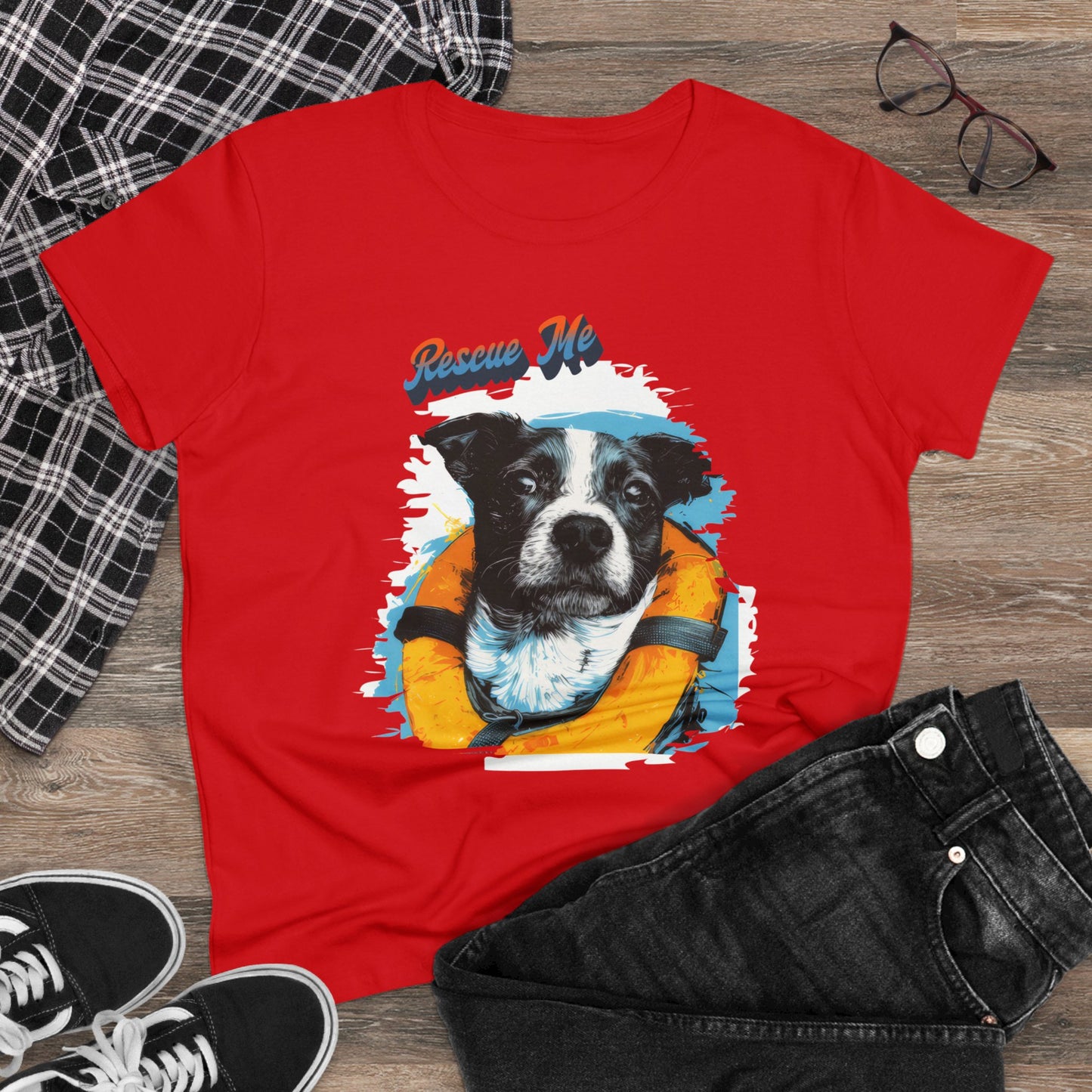 Rescue Dog - Women's Midweight Cotton Tee