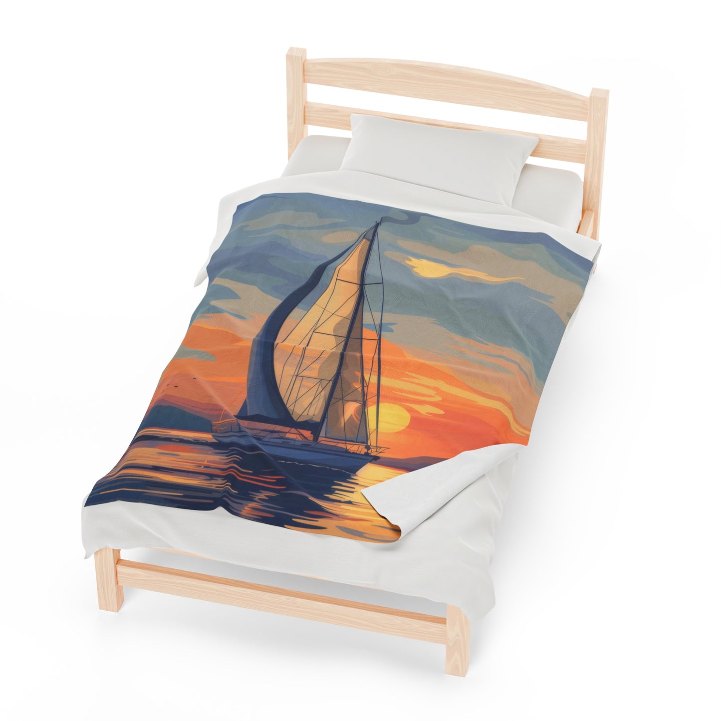 Sailing - Velveteen Plush Blanket