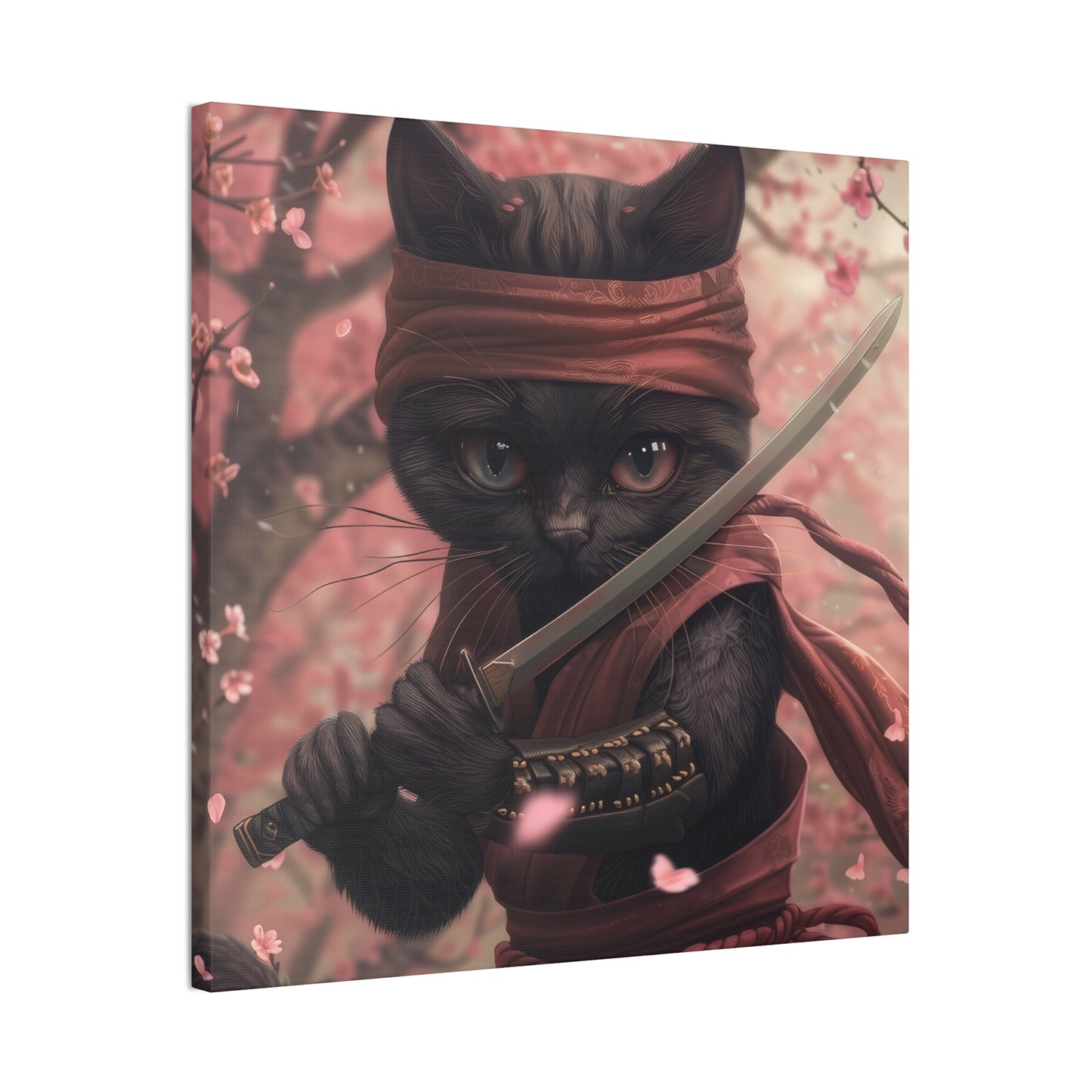 Ninja Kitty - Canvas Stretched, 0.75"