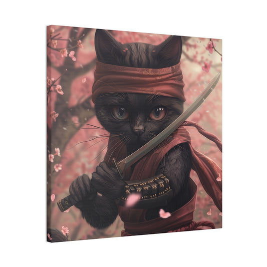 Ninja Kitty - Canvas Stretched, 0.75"