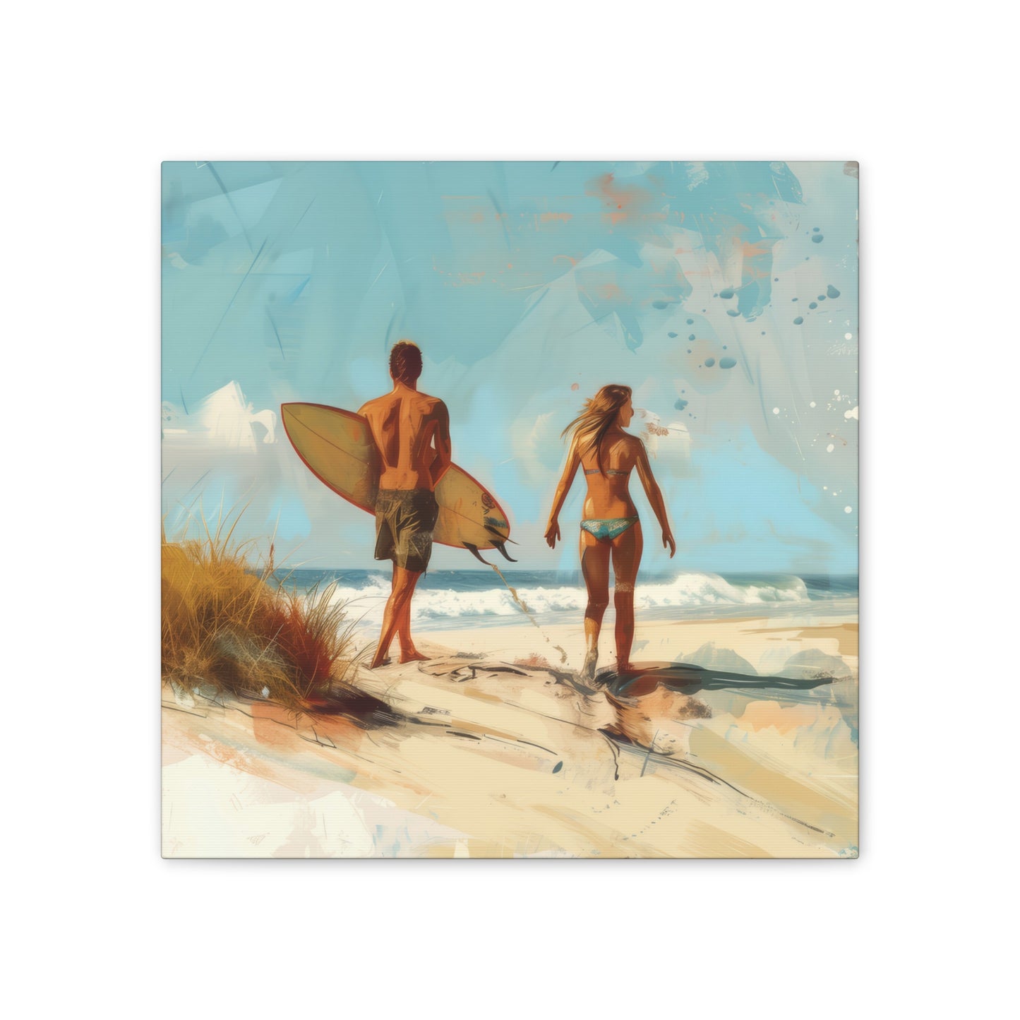 Beach and Surf  - Canvas Stretched, 0.75"