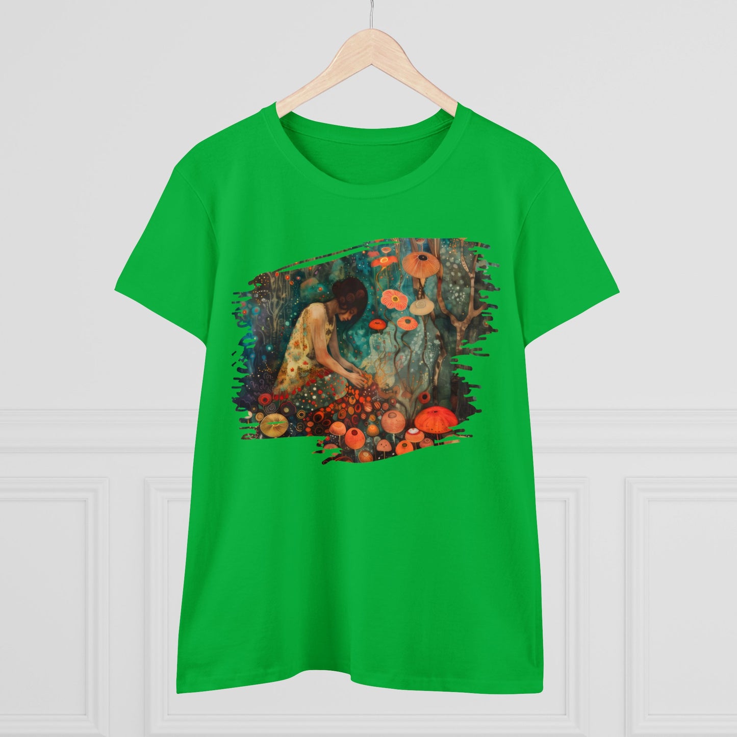 Mushroom Girl - Women's Midweight Cotton Tee