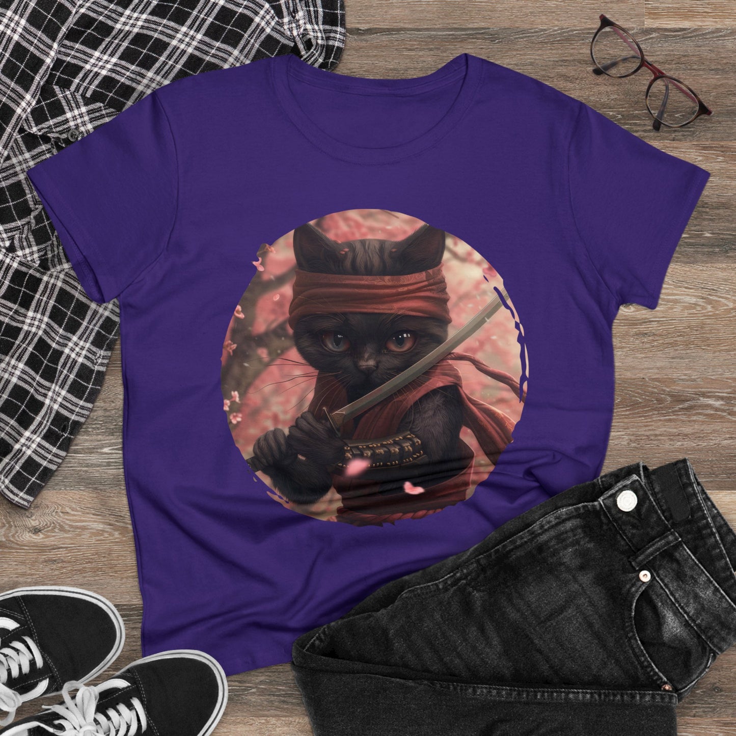 Ninja Kitty - Women's Midweight Cotton Tee