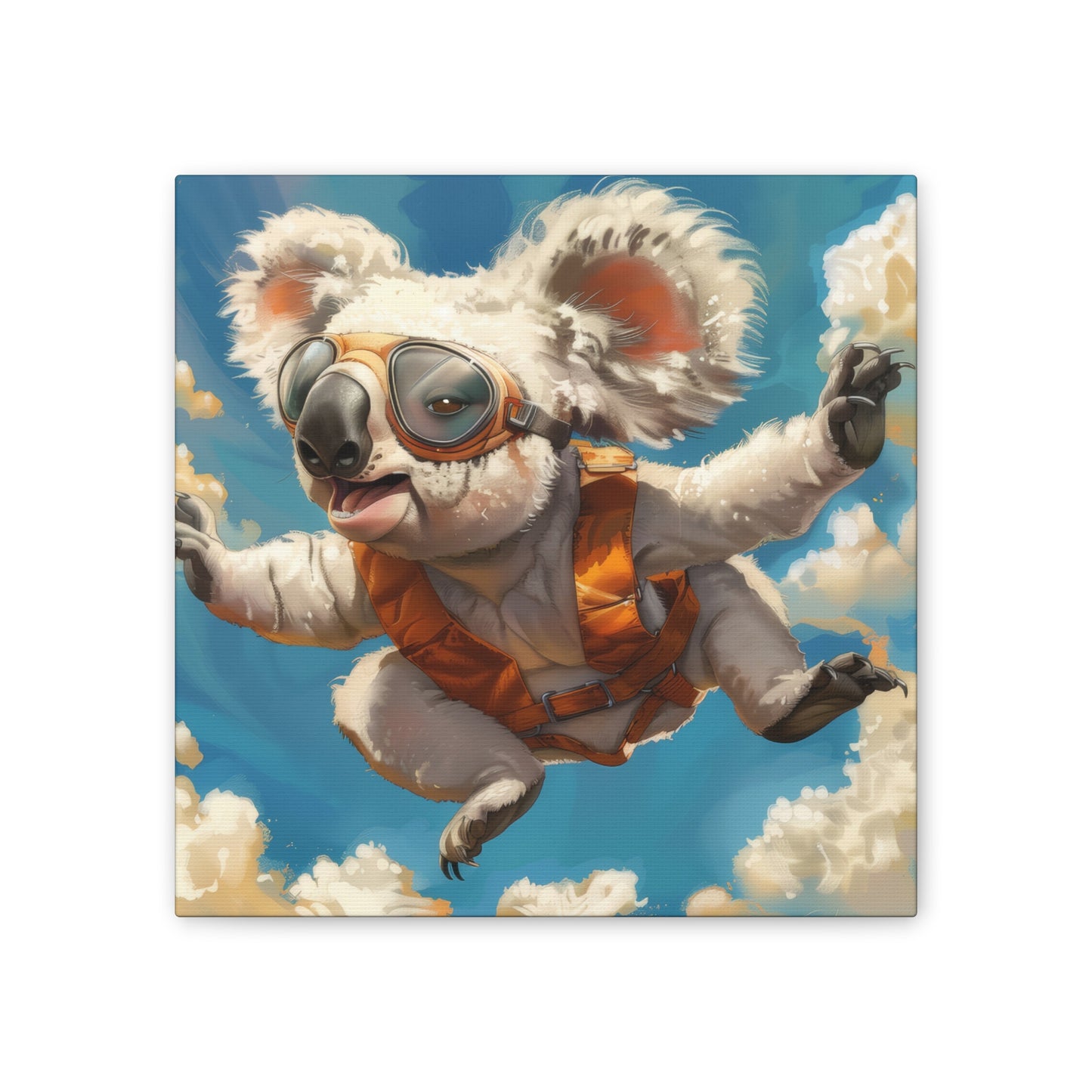 Koala Freefall - Canvas Stretched, 0.75"