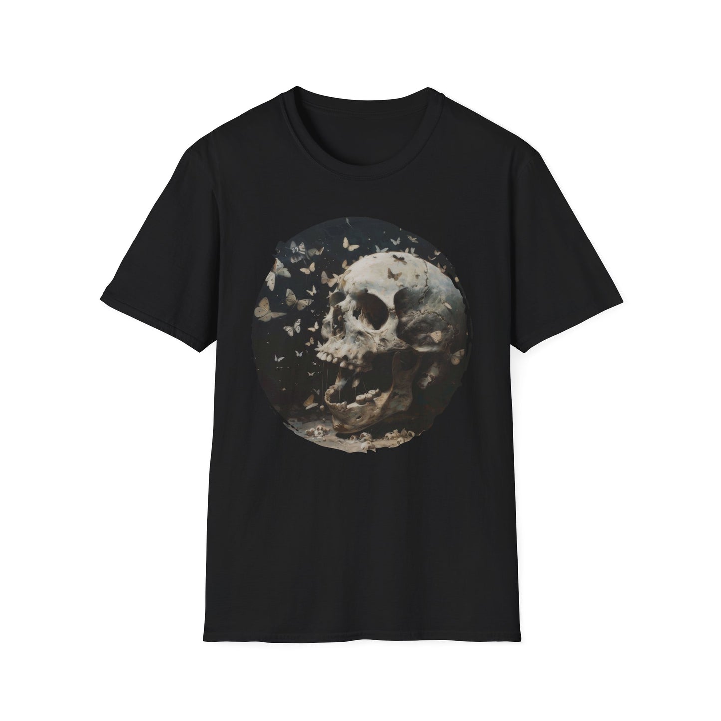 Skulls and Butterflies - Unisex Softstyle T-Shirt