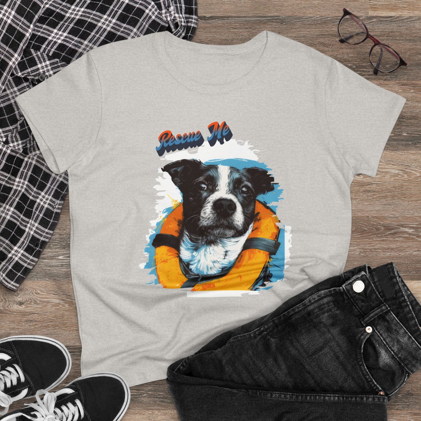 Rescue Dog - Women's Midweight Cotton Tee