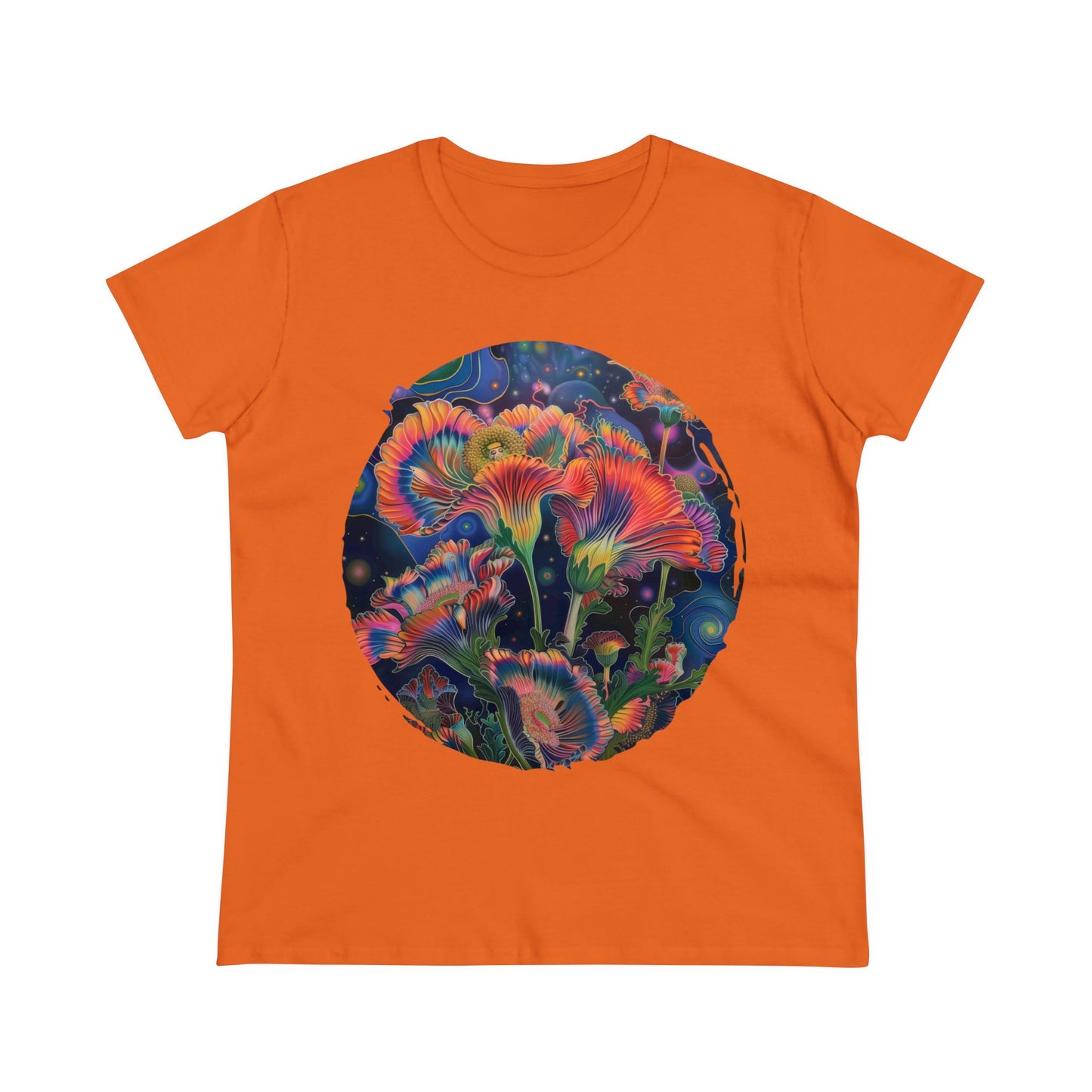 Pastel Flowers - Women's Midweight Cotton Tee