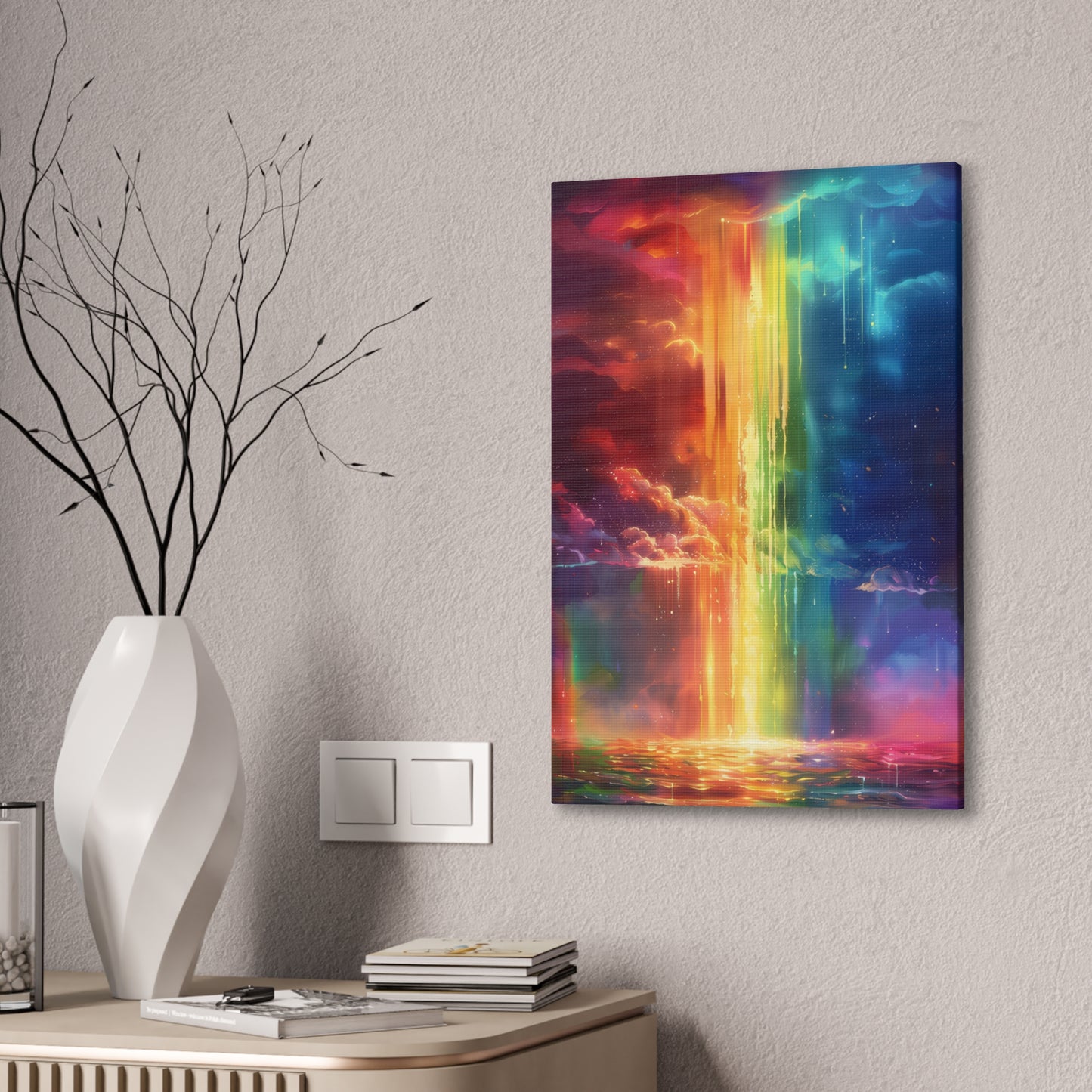 Rainbow Storm - Canvas Stretched, 0.75"