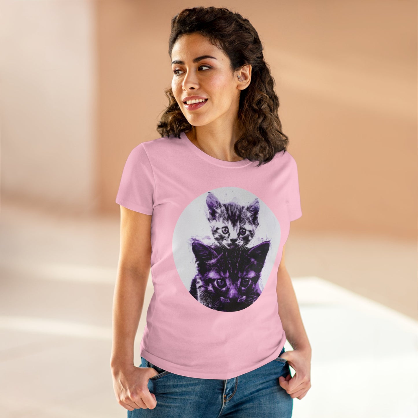 Stacked Cats - Women's Midweight Cotton Tee