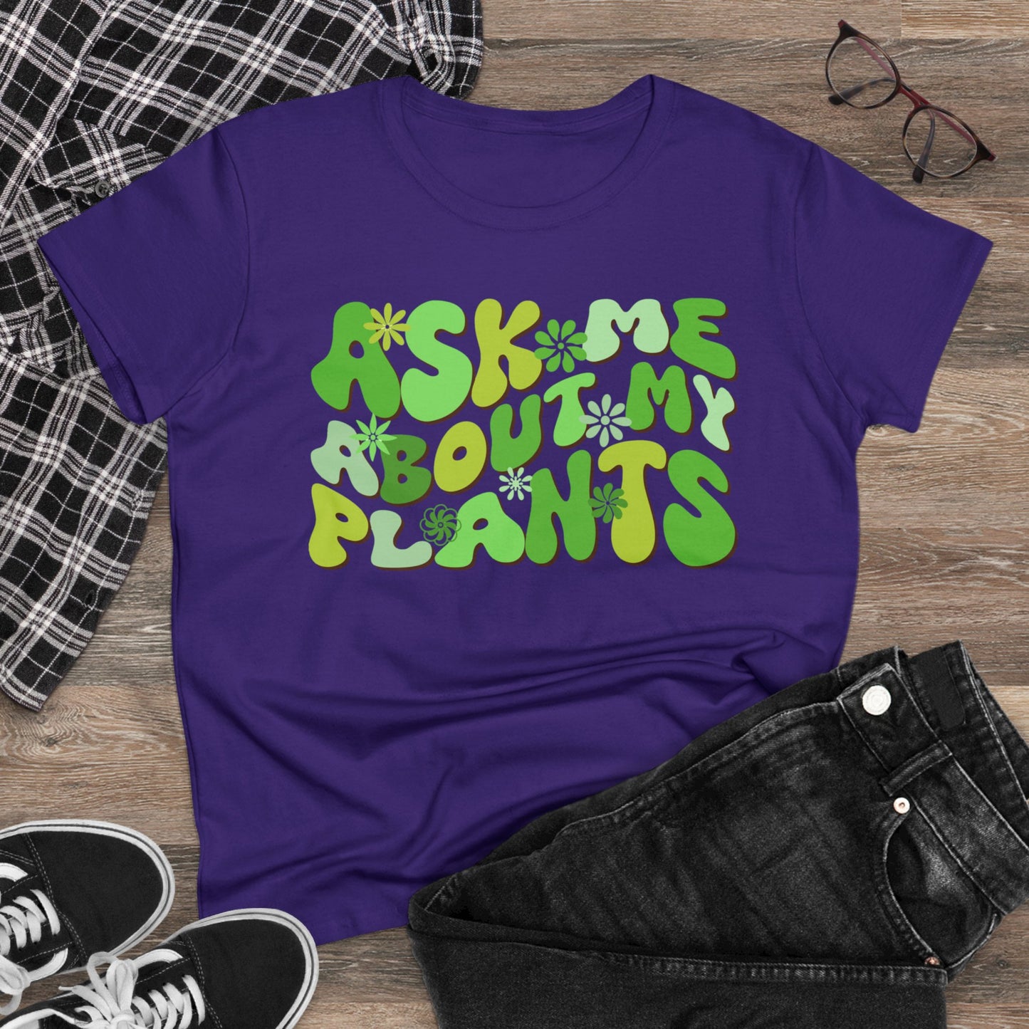 Ask Me About My Plants - Gardening - Women's Midweight Cotton Tee