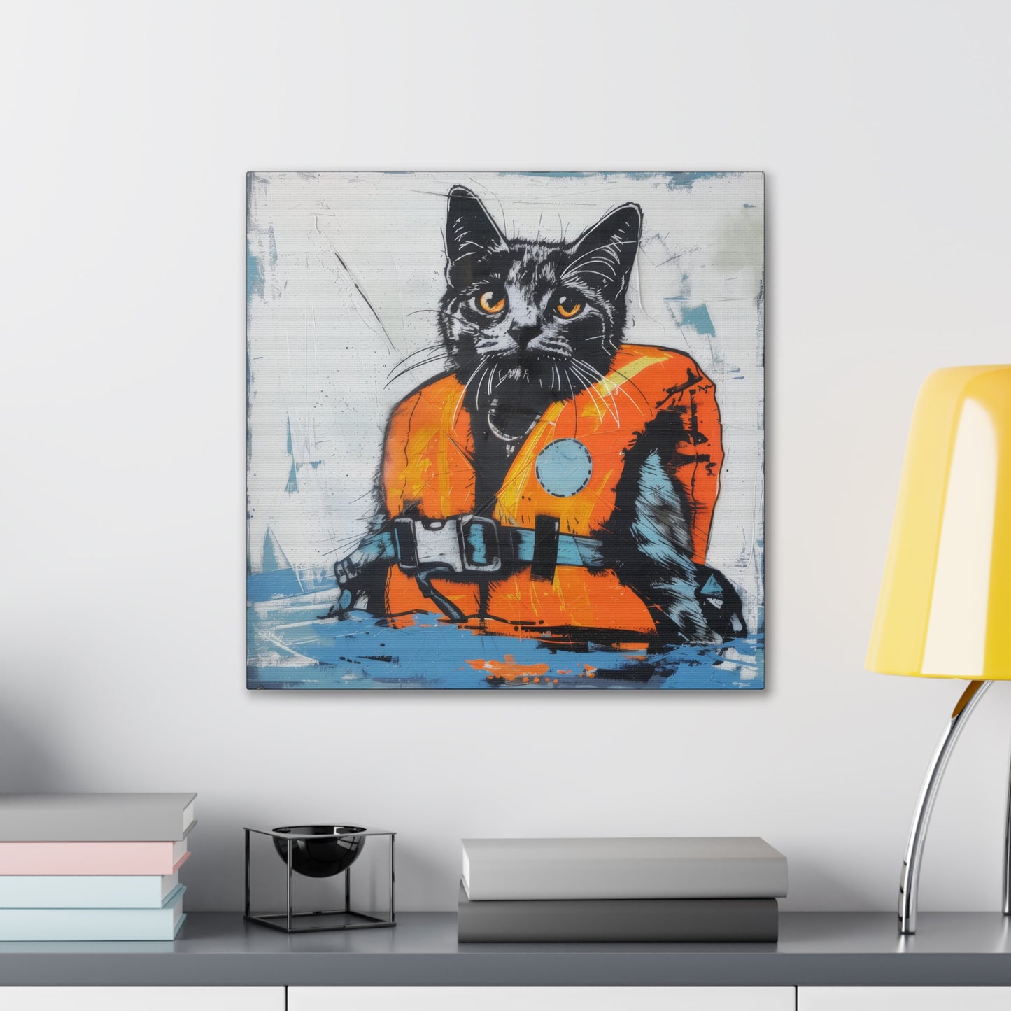 Rescue Cat - Canvas Stretched, 0.75"