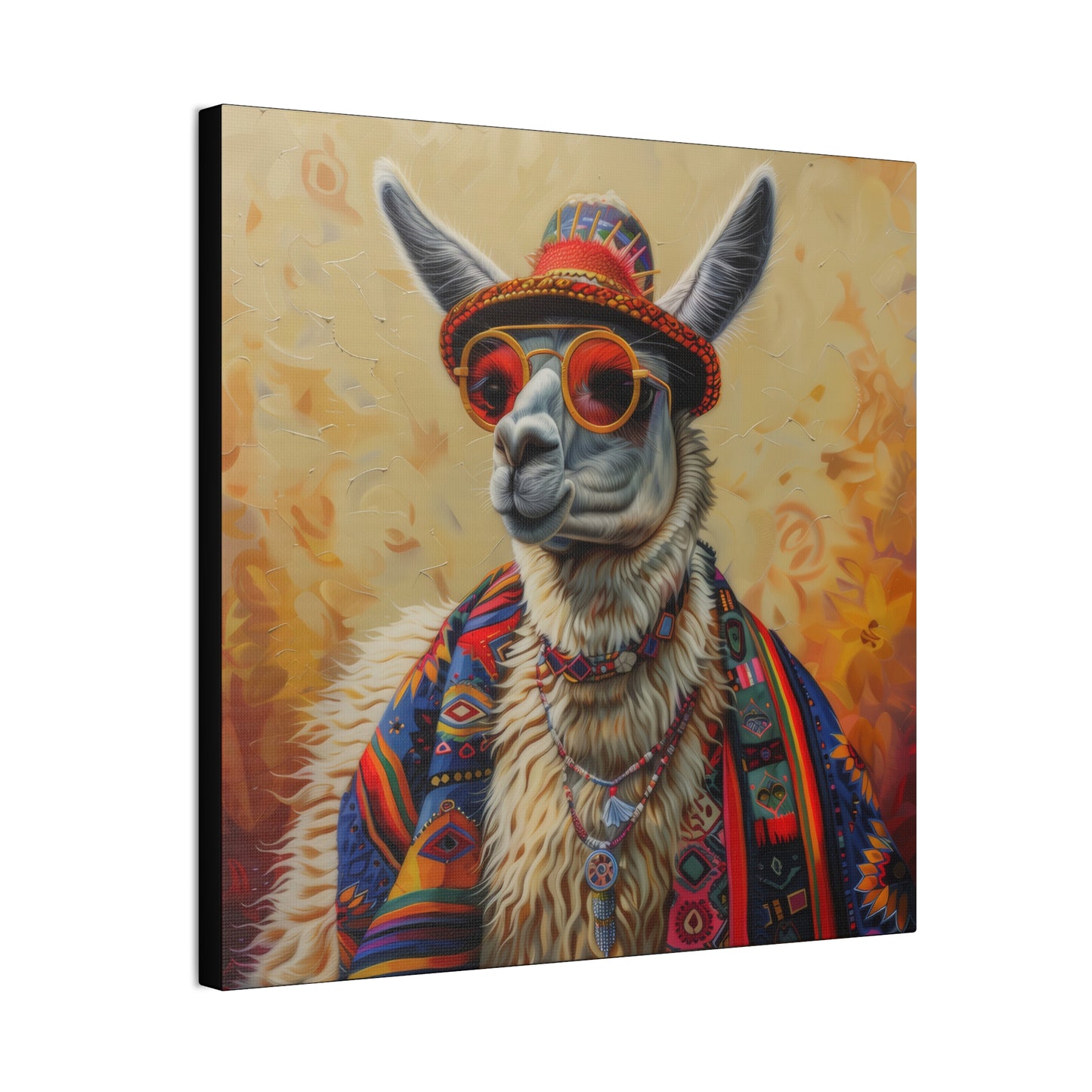 Llama - Canvas Stretched, 0.75"