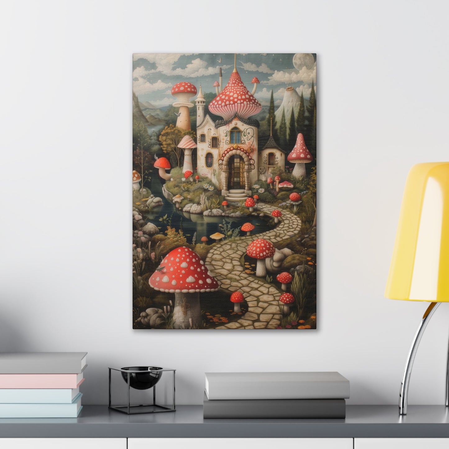 Mushroom Castle - Canvas Stretched, 0.75"