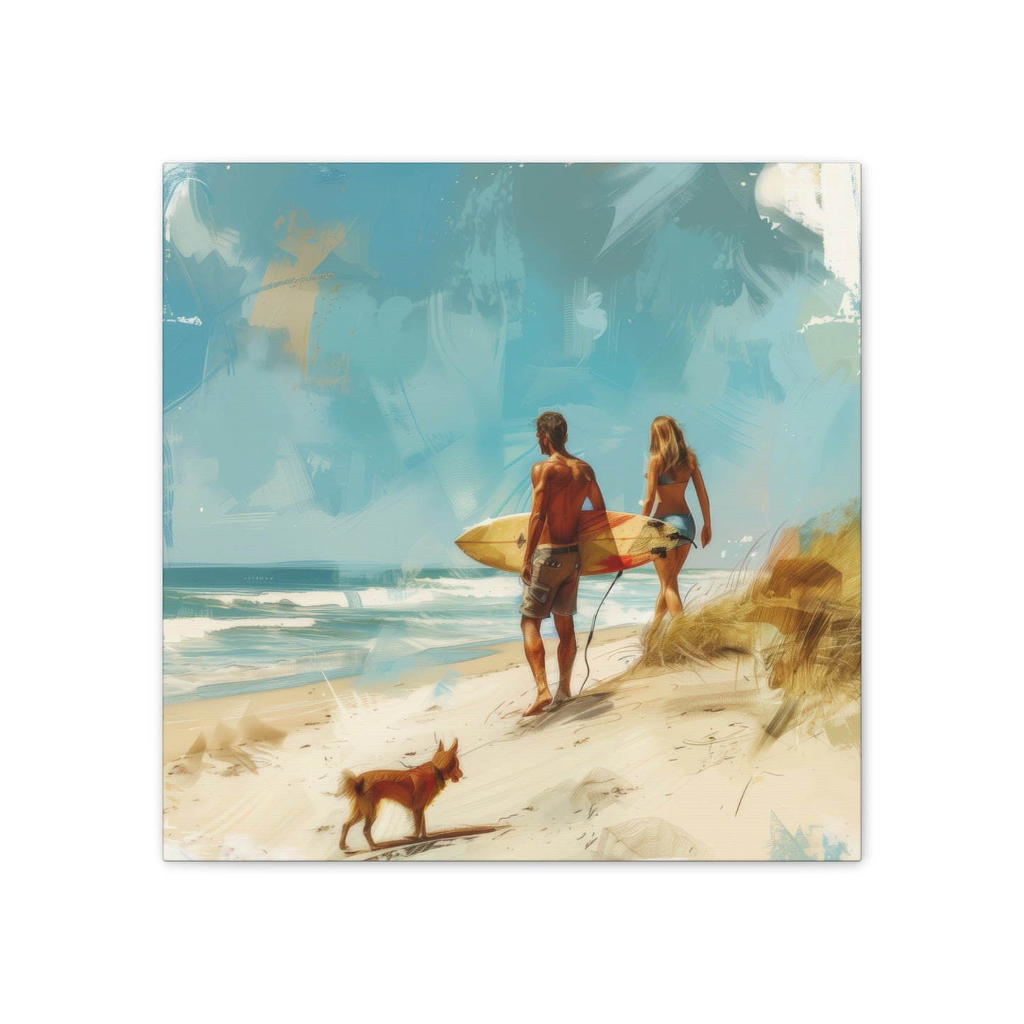 Beach and Surf  - Canvas Stretched, 0.75"