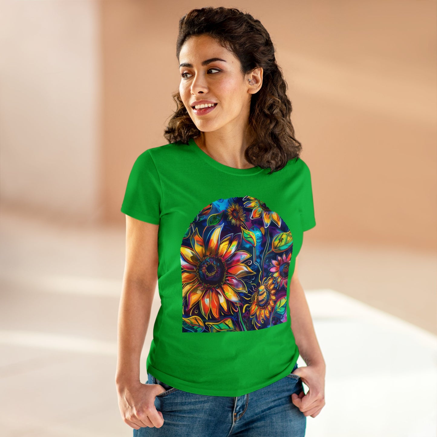 Sunflowers - Women's Midweight Cotton Tee