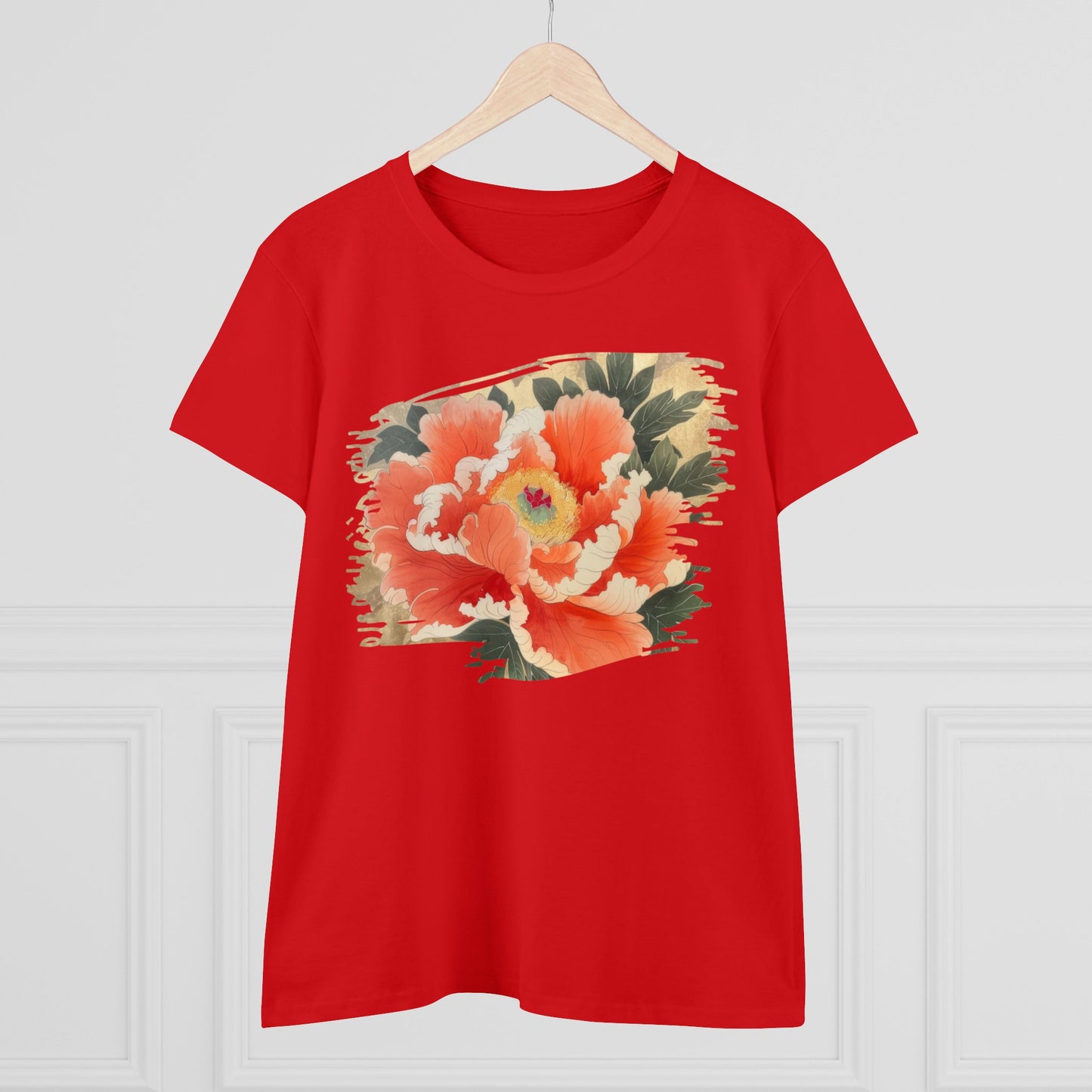 Peony - Flower - Women's Midweight Cotton Tee