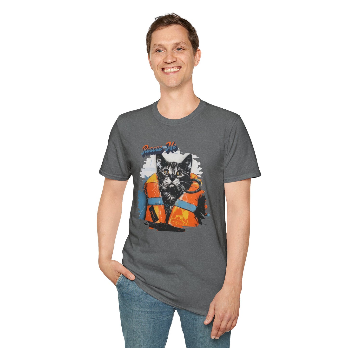 Rescue Cat - Unisex Softstyle T-Shirt