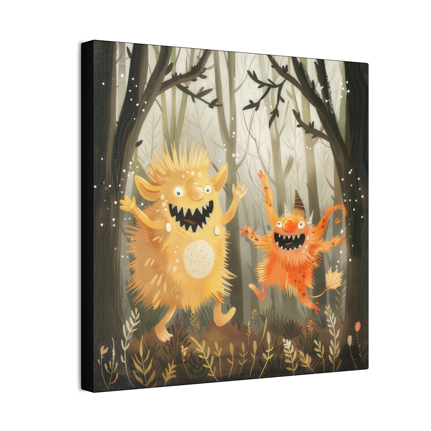 Happy Monsters - Canvas Stretched, 0.75"