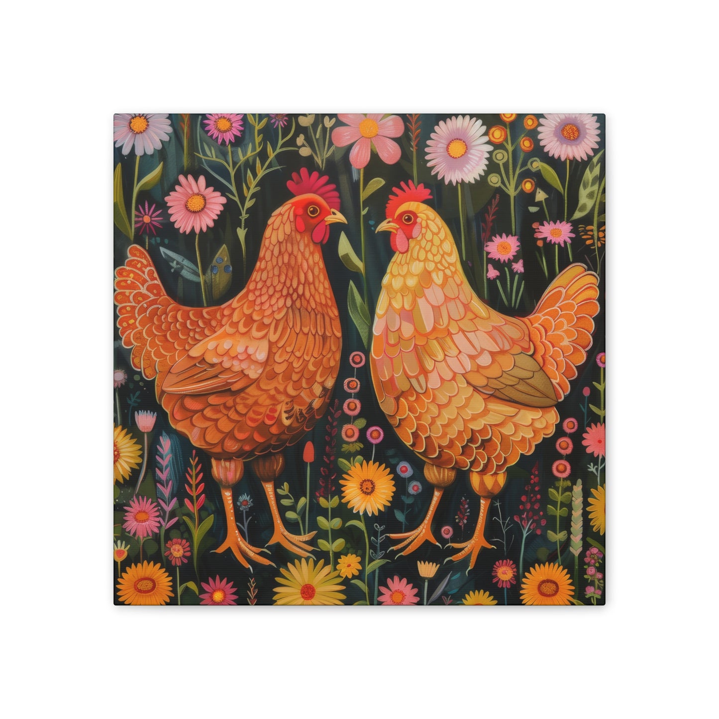 Chickens - Canvas Stretched, 0.75" - Canvas Stretched, 0.75"