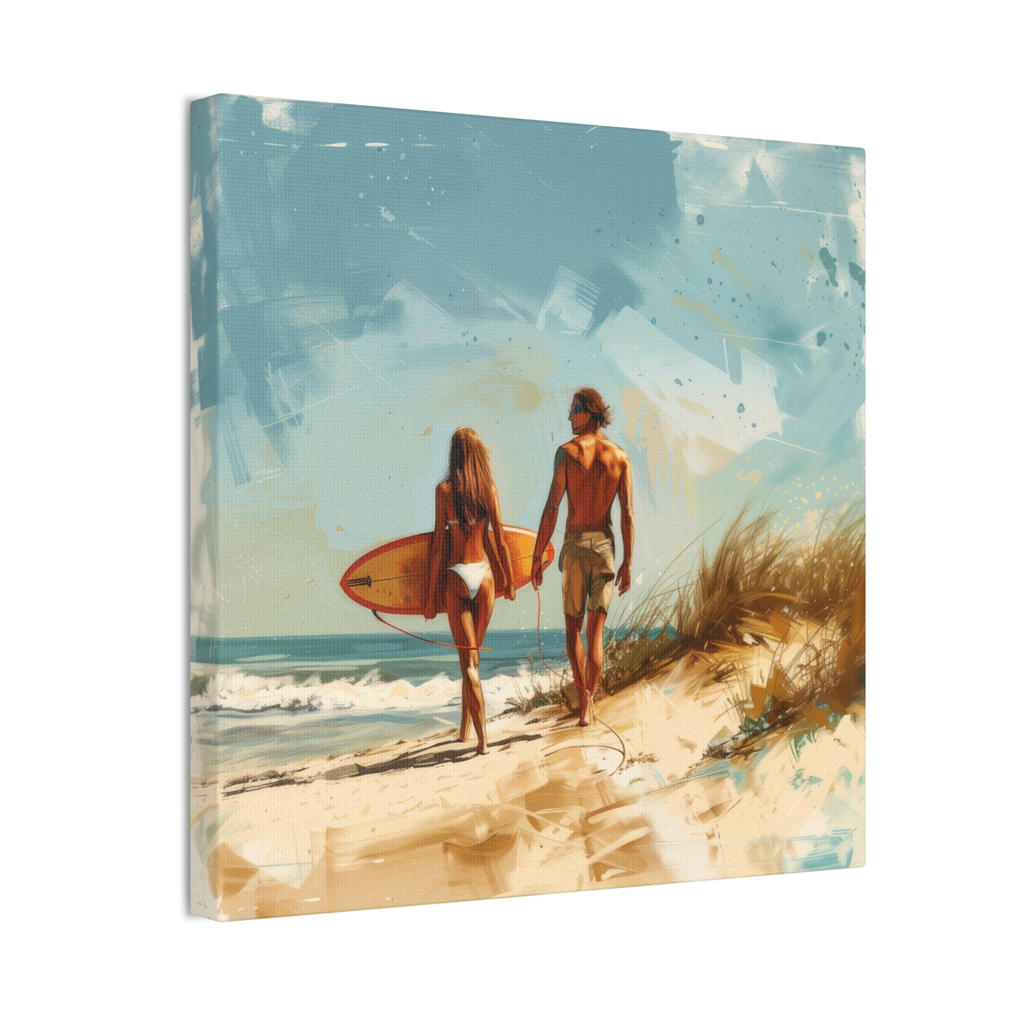 Beach and Surf  - Canvas Stretched, 0.75"