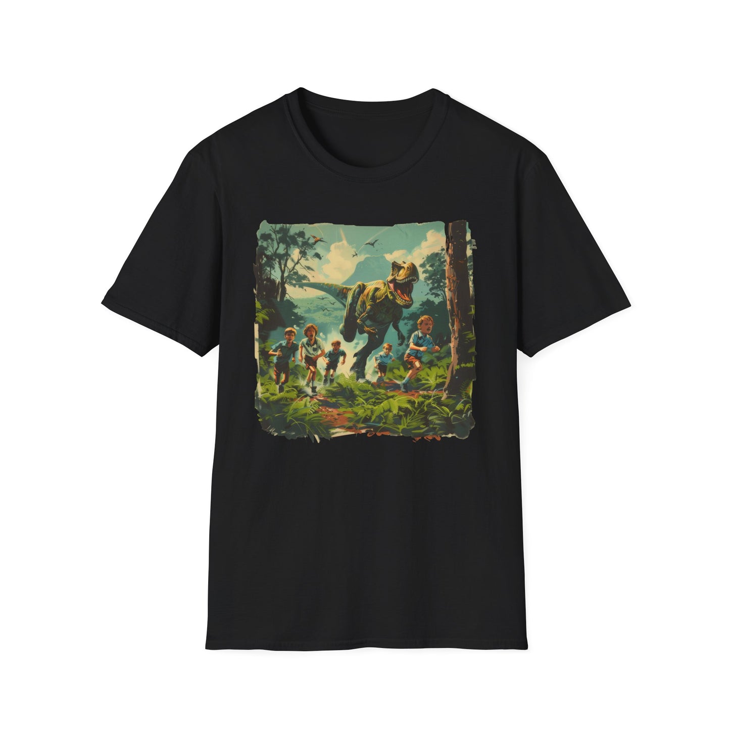 Dinosaur Chase - Unisex Softstyle T-Shirt