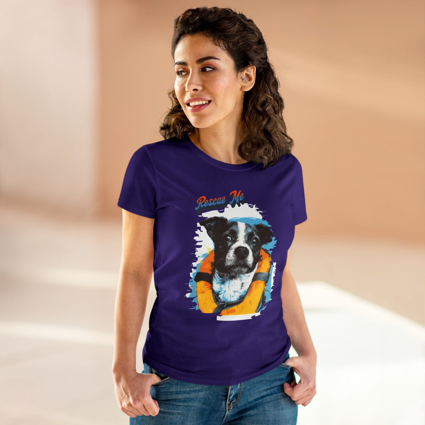 Rescue Dog - Women's Midweight Cotton Tee