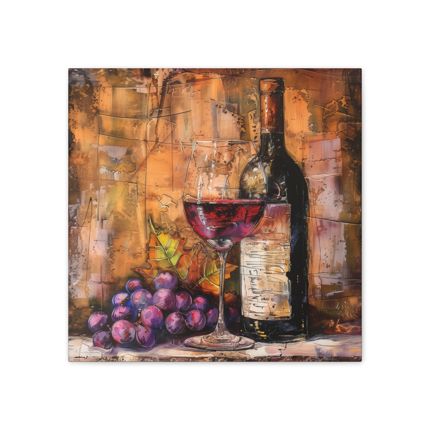 Wine - Canvas Stretched, 0.75"