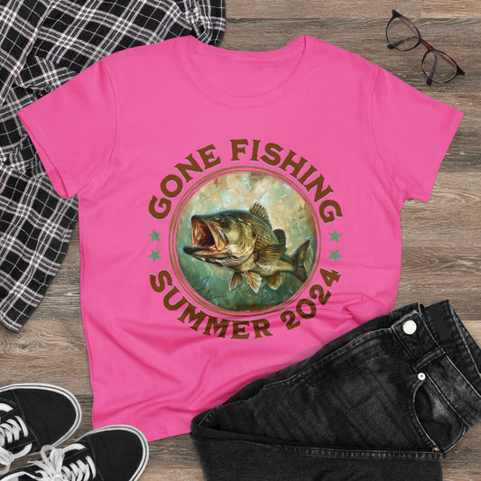 Gone Fishing - Women's Midweight Cotton Tee