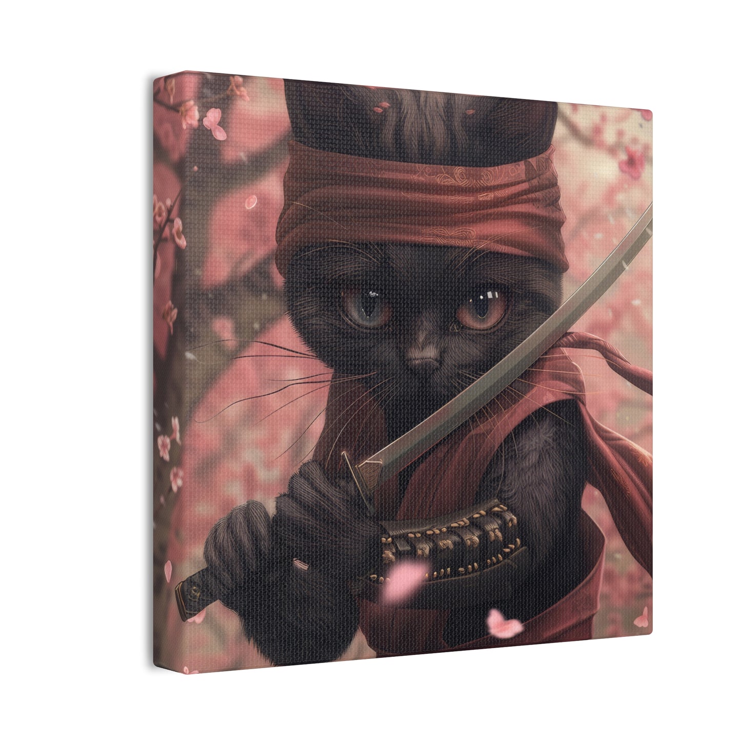 Ninja Kitty - Canvas Stretched, 0.75"