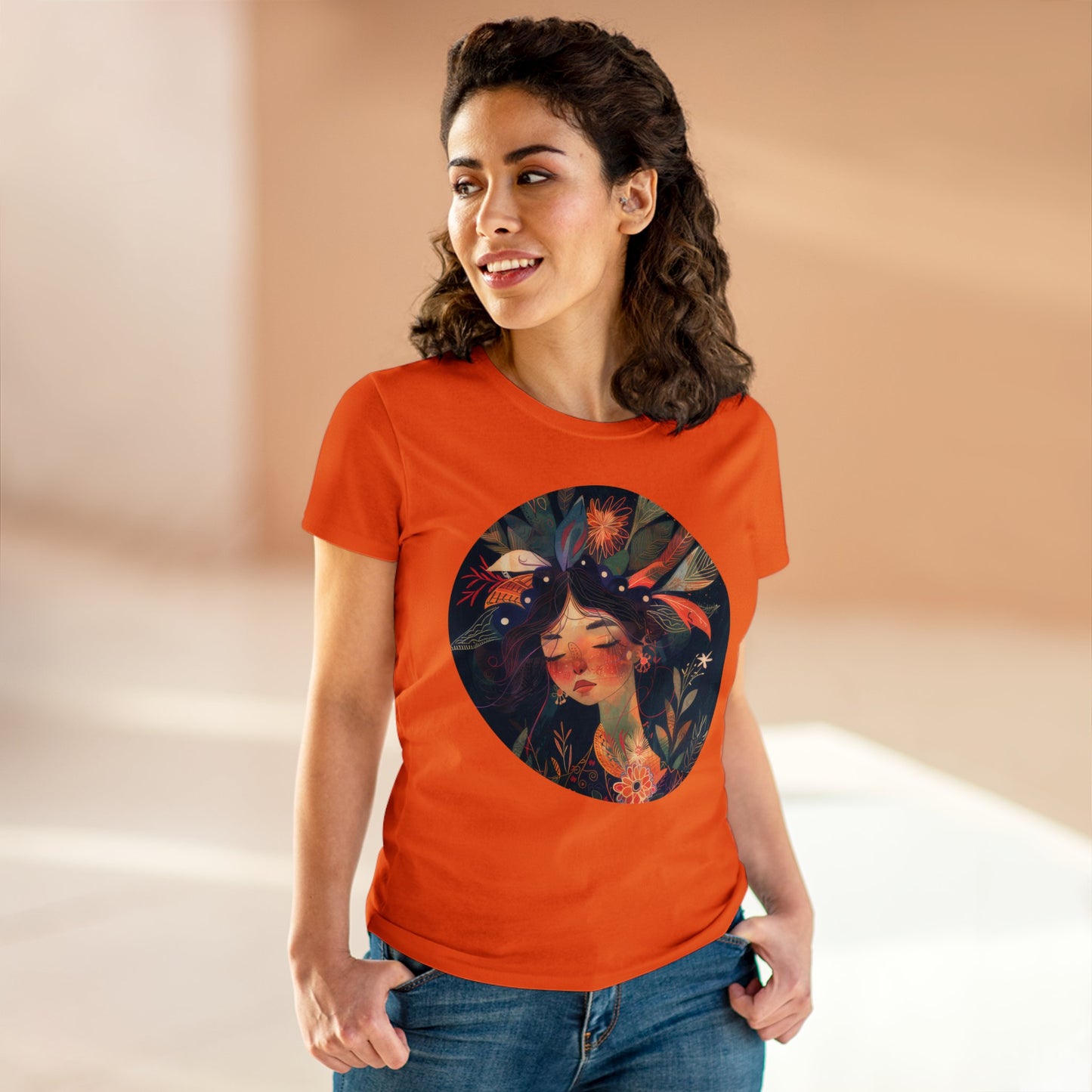 Flower Girl - Flowers - Women's Midweight Cotton Tee