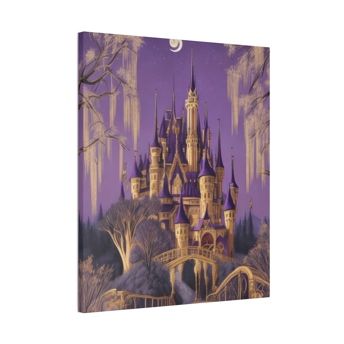 Purple Castle - Canvas Stretched, 0.75"