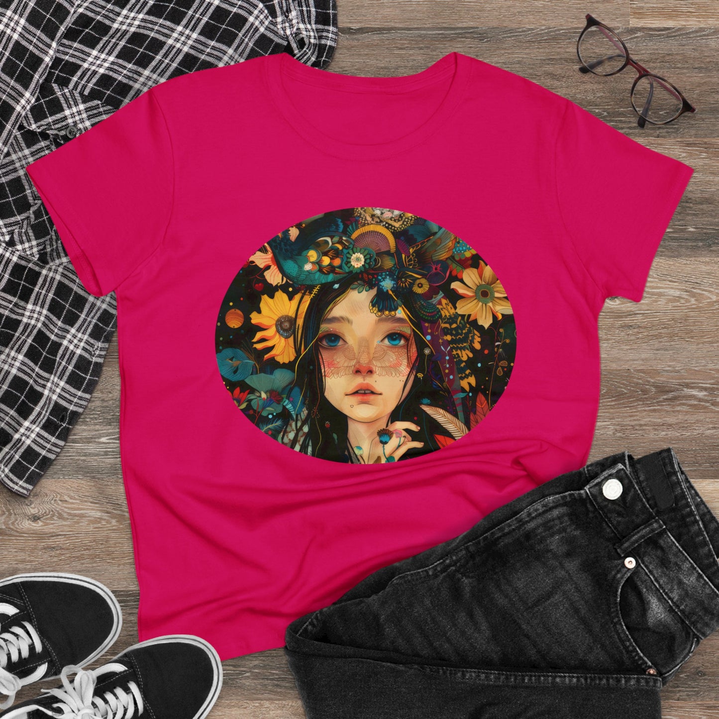 Flower Girl - Women's Midweight Cotton Tee