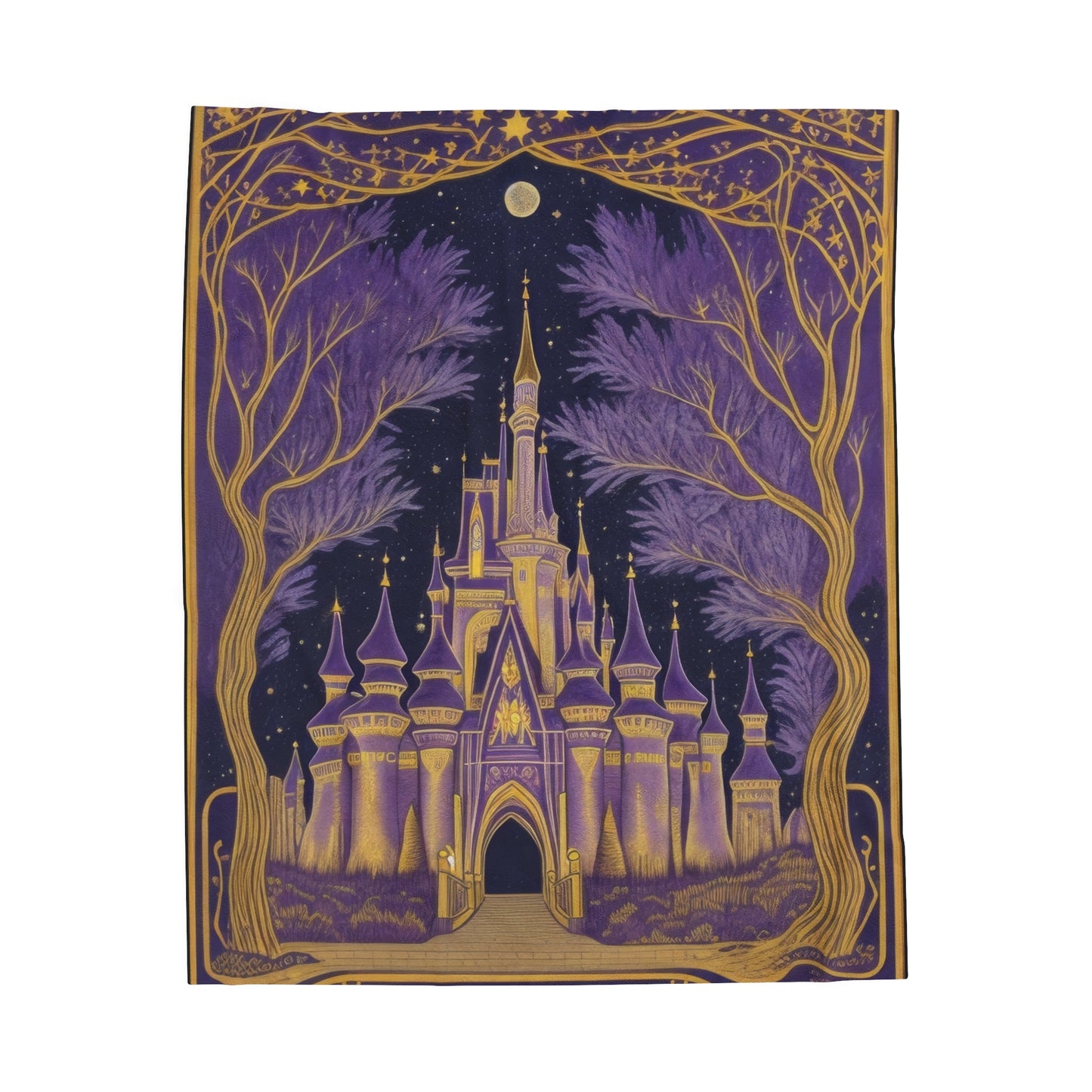 Purple Castle - Velveteen Plush Blanket