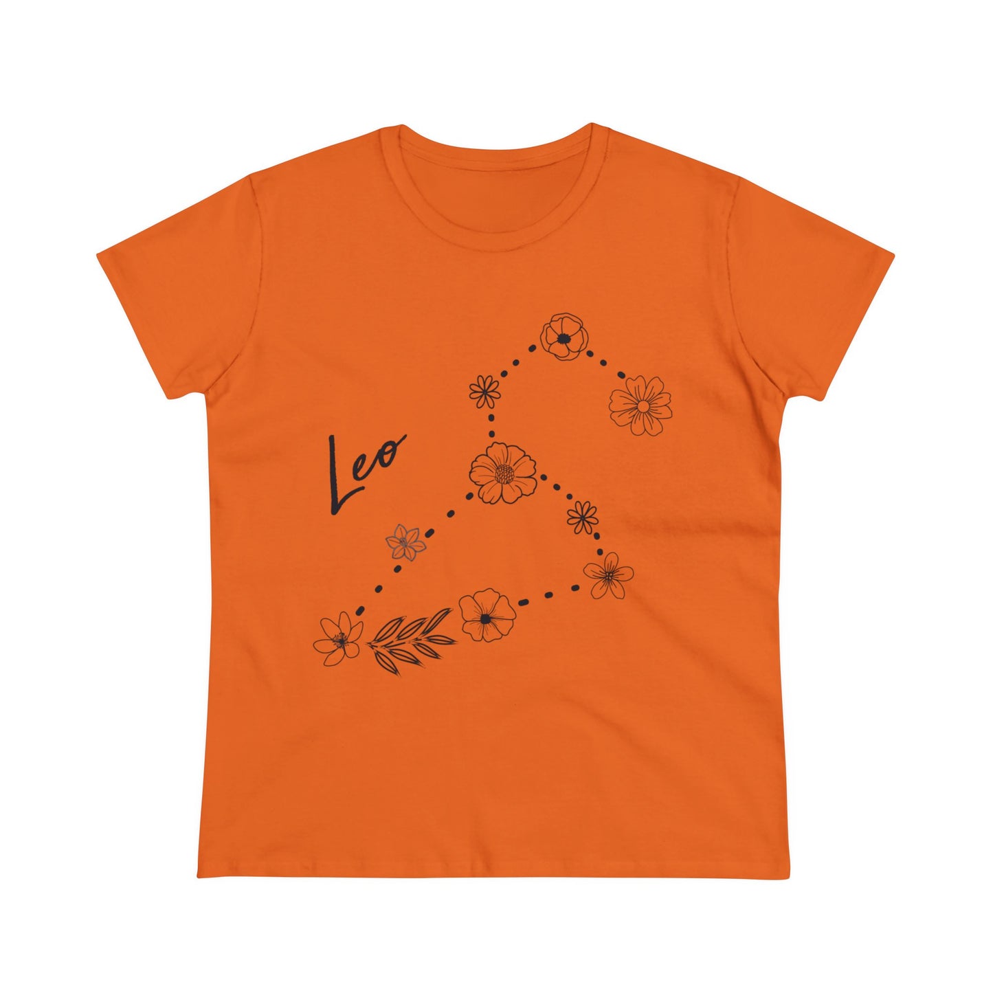 Flower Constellation - Leo - Astrology - Women's Midweight Cotton Tee