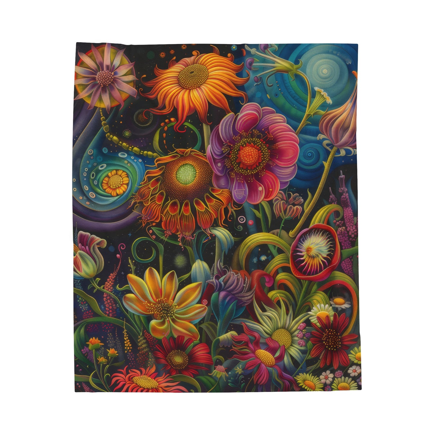 Flowers - Velveteen Plush Blanket