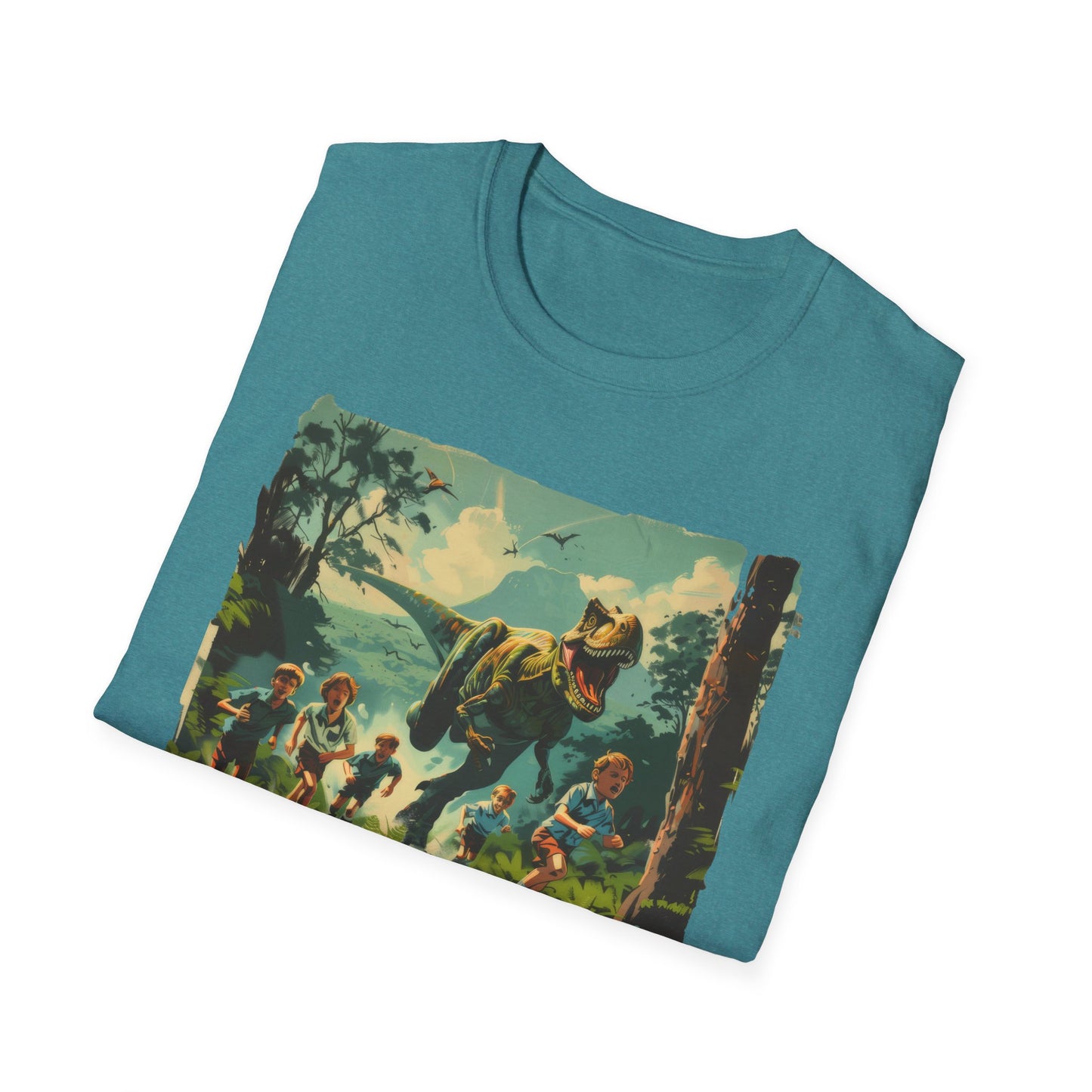 Dinosaur Chase - Unisex Softstyle T-Shirt