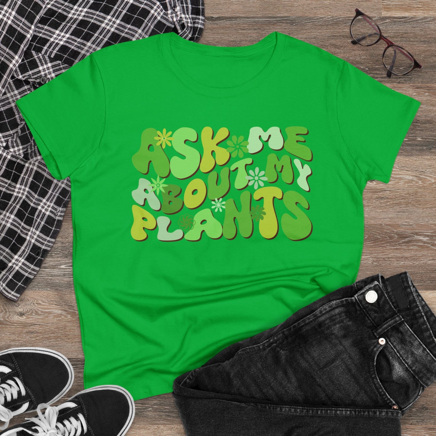 Ask Me About My Plants - Gardening - Women's Midweight Cotton Tee