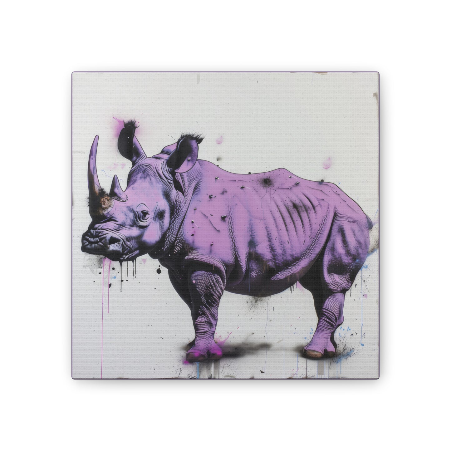 Purple Rhino - Canvas Stretched, 0.75"