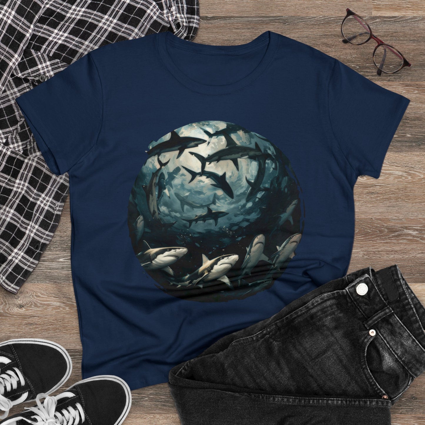 Sharks - Women's Midweight Cotton Tee