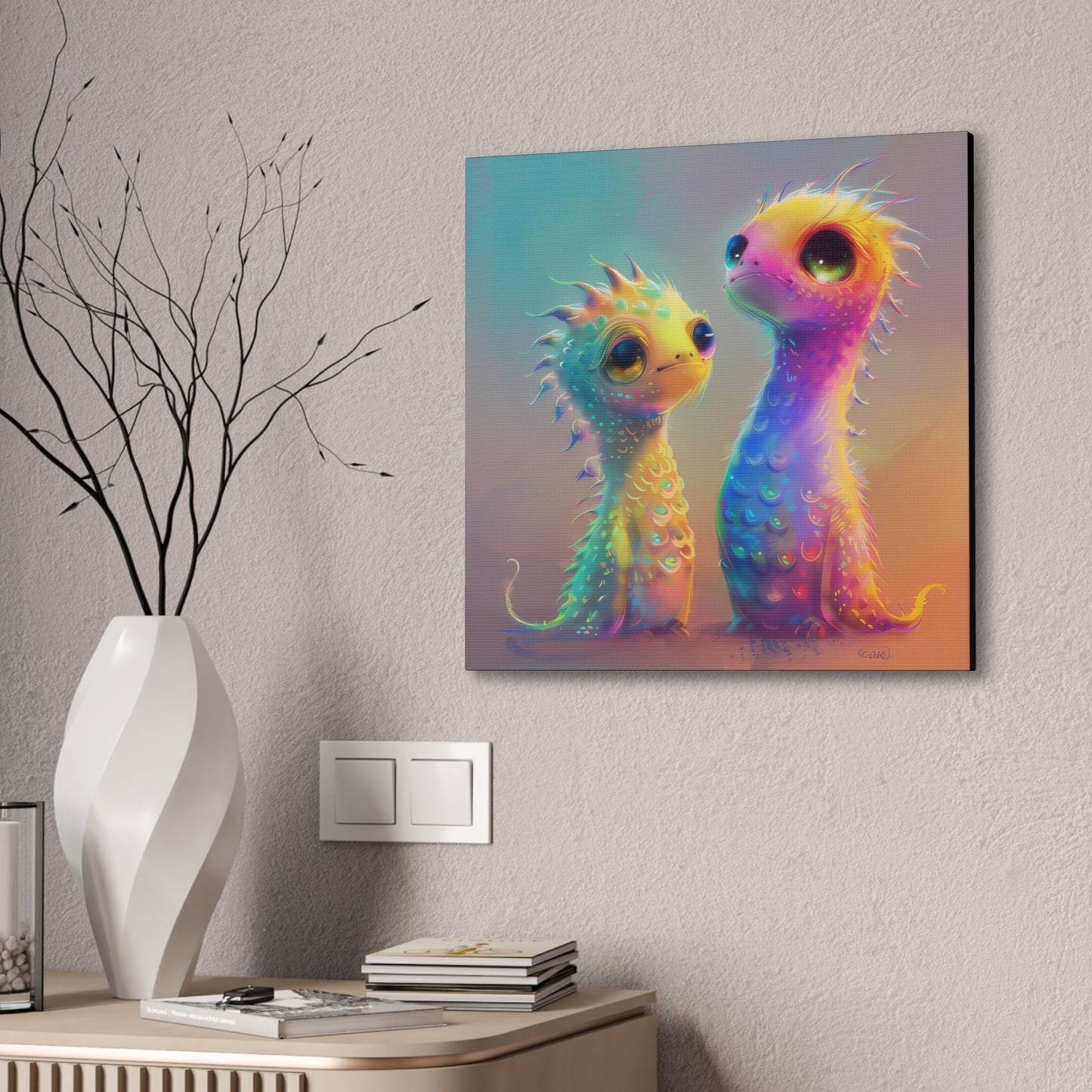 Iridescent Creatures - Canvas Stretched, 0.75"