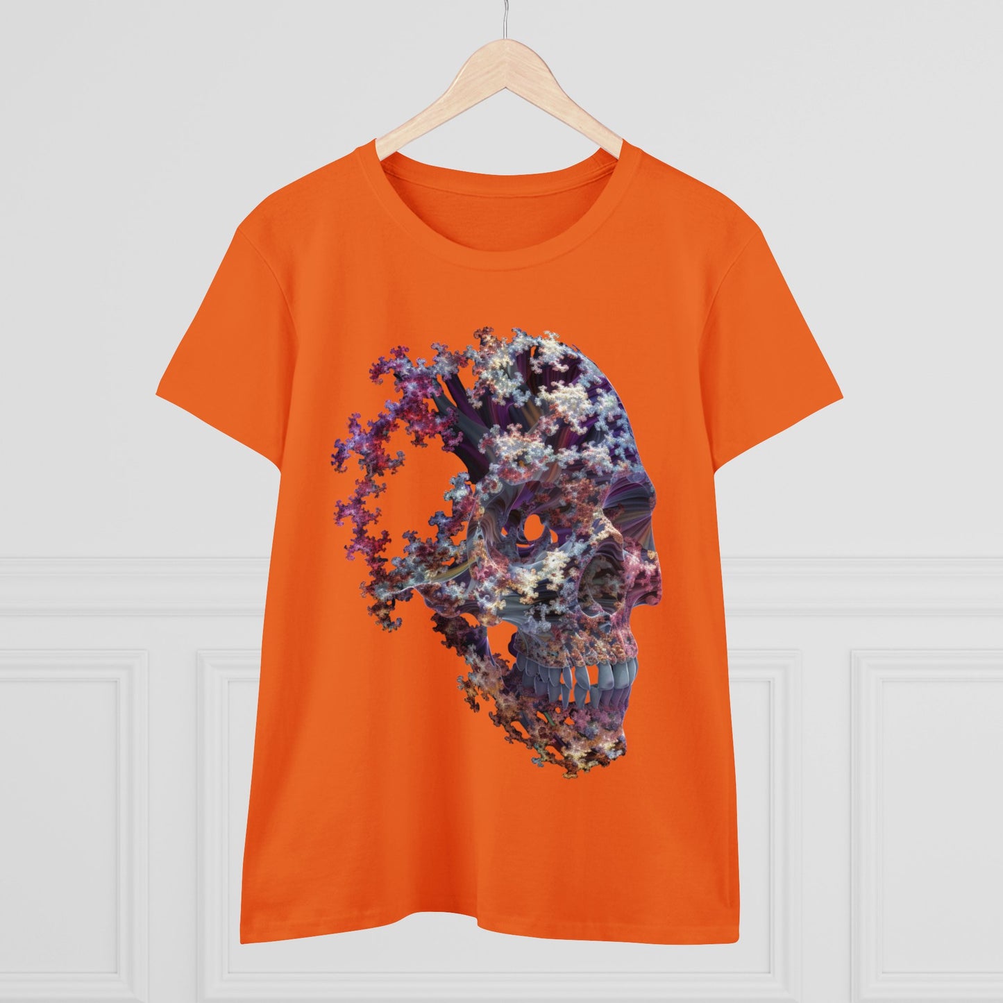 Fractal Skull - Women's Midweight Cotton Tee