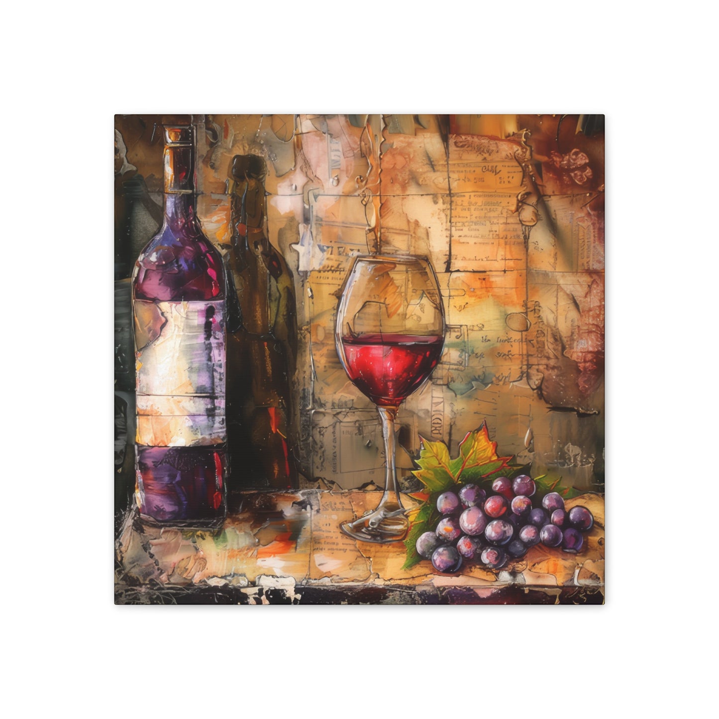 Wine - Canvas Stretched, 0.75"