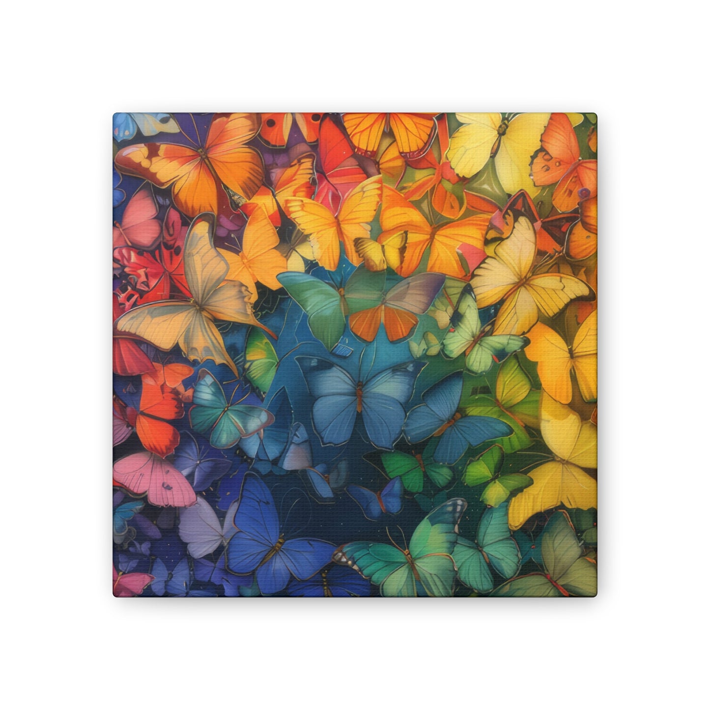 Rainbow Butterflies - Canvas Stretched, 0.75"